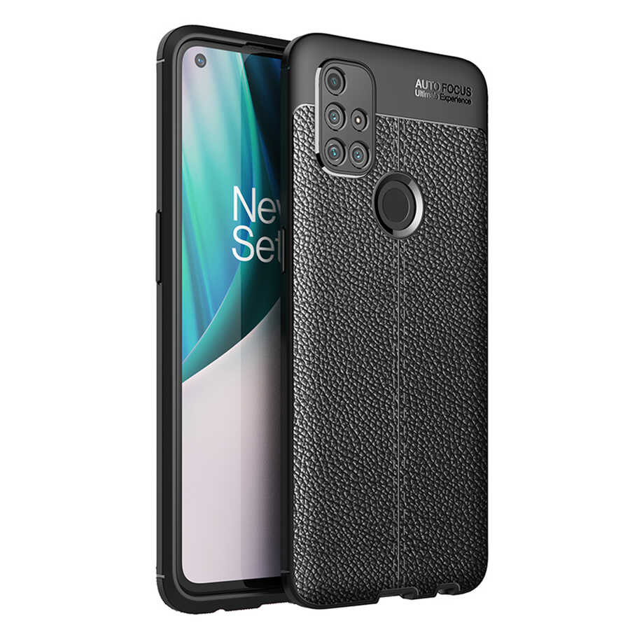 One Plus Nord N10 5G Kılıf NXXA Niss Silikon Kapak-Siyah