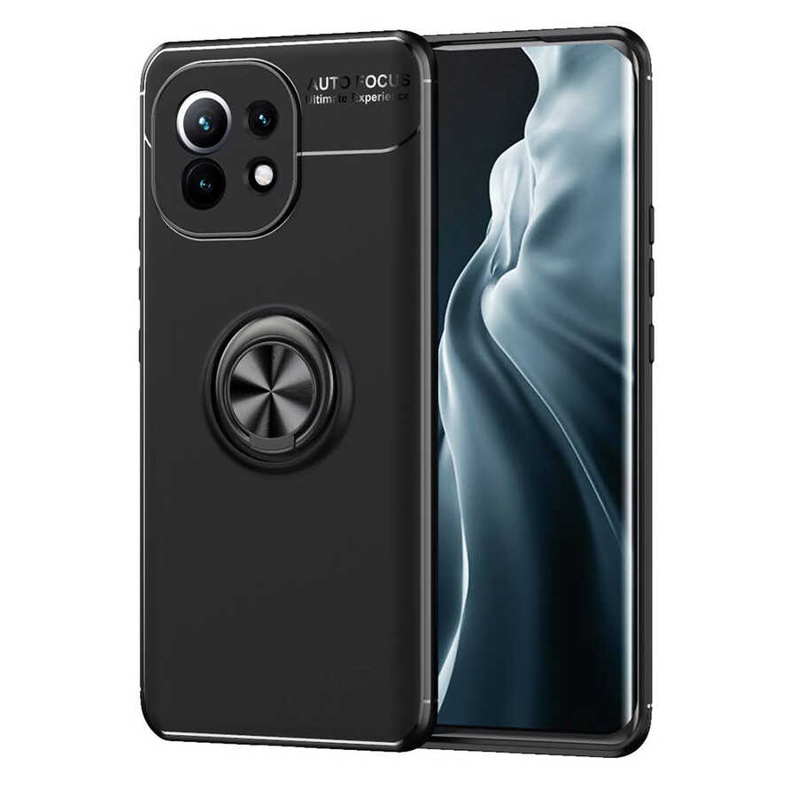 Xiaomi Mi 11 Kılıf NXXA Ravel Silikon Kapak-Siyah