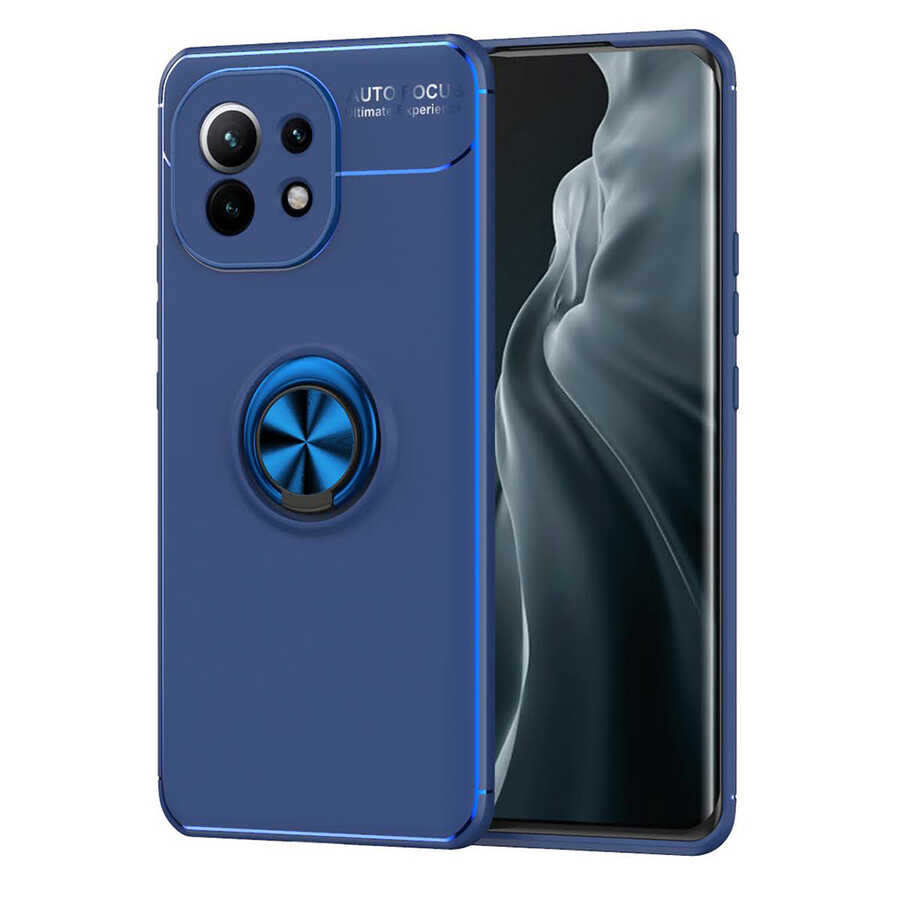 Xiaomi Mi 11 Kılıf NXXA Ravel Silikon Kapak-Mavi