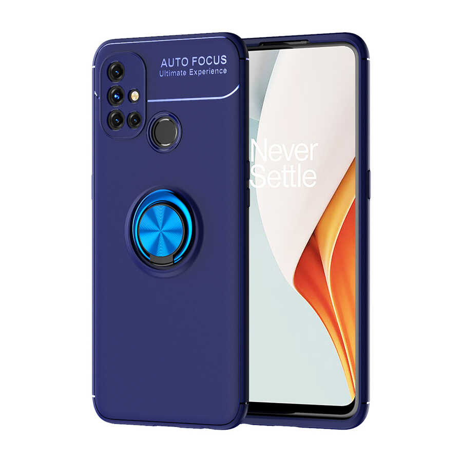 One Plus Nord N10 5G Kılıf NXXA Ravel Silikon Kapak-Mavi