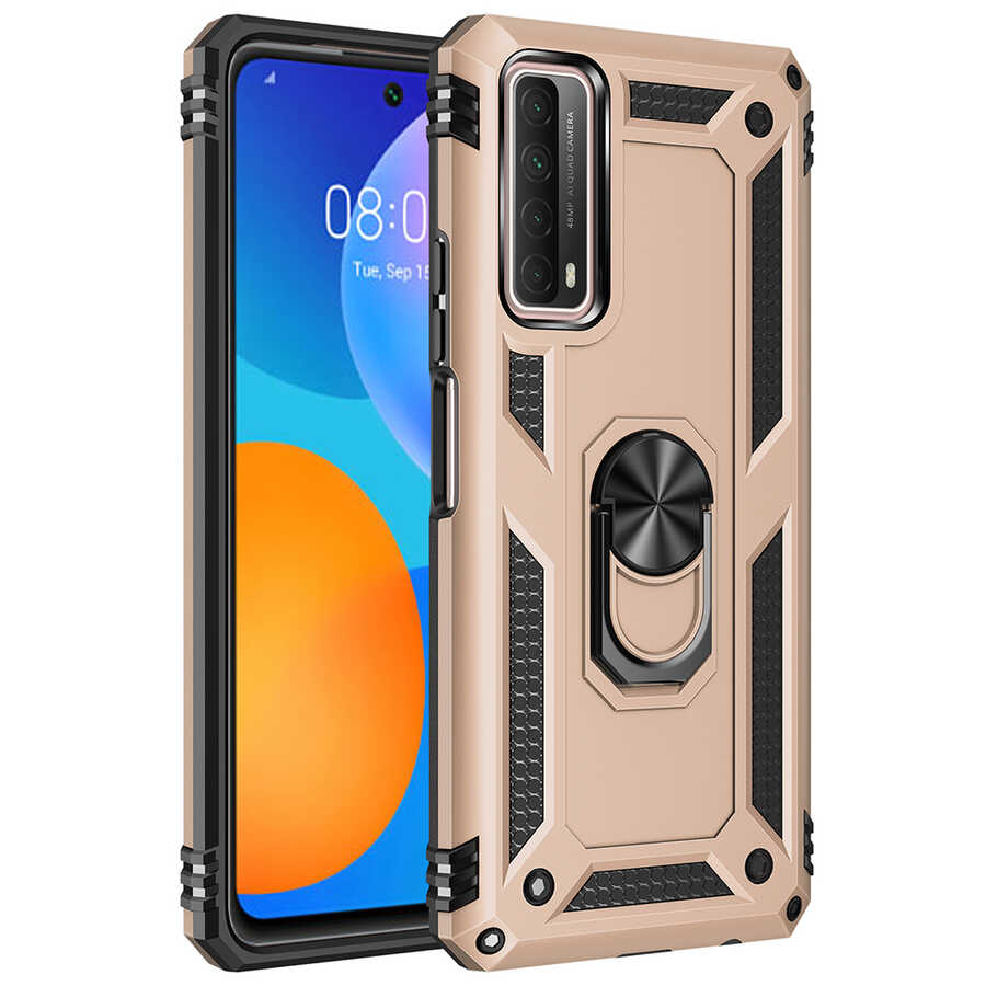 Huawei P Smart 2021 Kılıf NXXA Vega Kapak-Gold