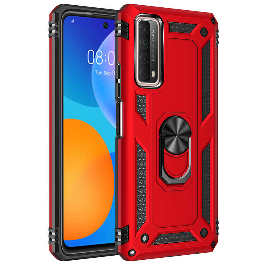 Huawei P Smart 2021 Kılıf NXXA Vega Kapak-Kırmızı