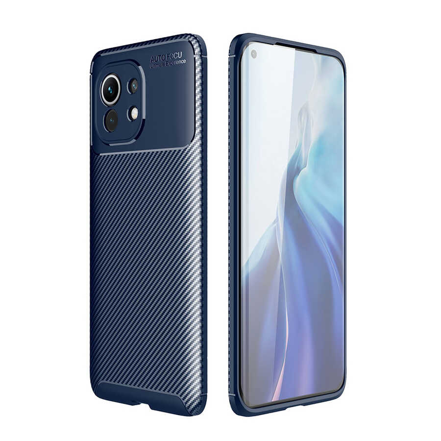 Xiaomi Mi 11 Kılıf NXXA Negro Silikon Kapak-Lacivert