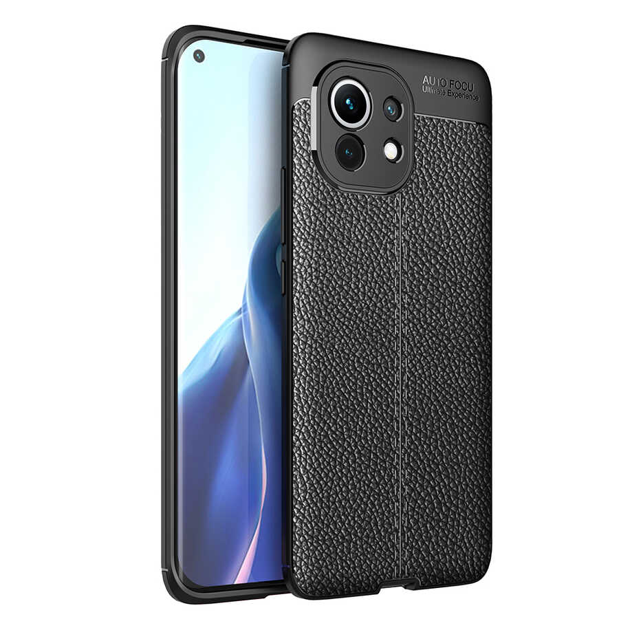 Xiaomi Mi 11 Kılıf NXXA Niss Silikon Kapak-Siyah
