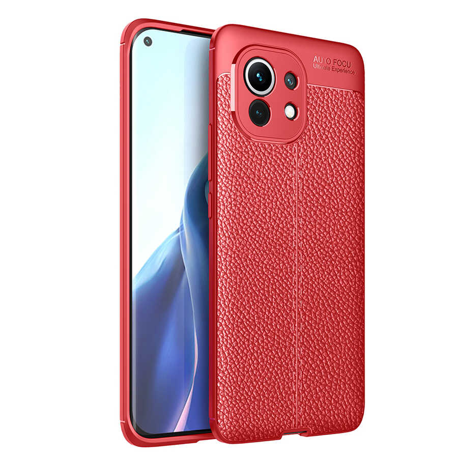 Xiaomi Mi 11 Kılıf NXXA Niss Silikon Kapak-Kırmızı