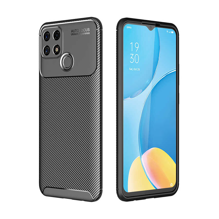 Oppo A15 Kılıf NXXA Negro Silikon Kapak-Siyah