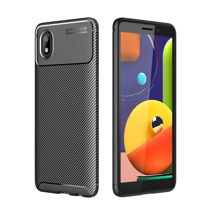 Galaxy A01 Core Kılıf NXXA Negro Silikon Kapak-Siyah