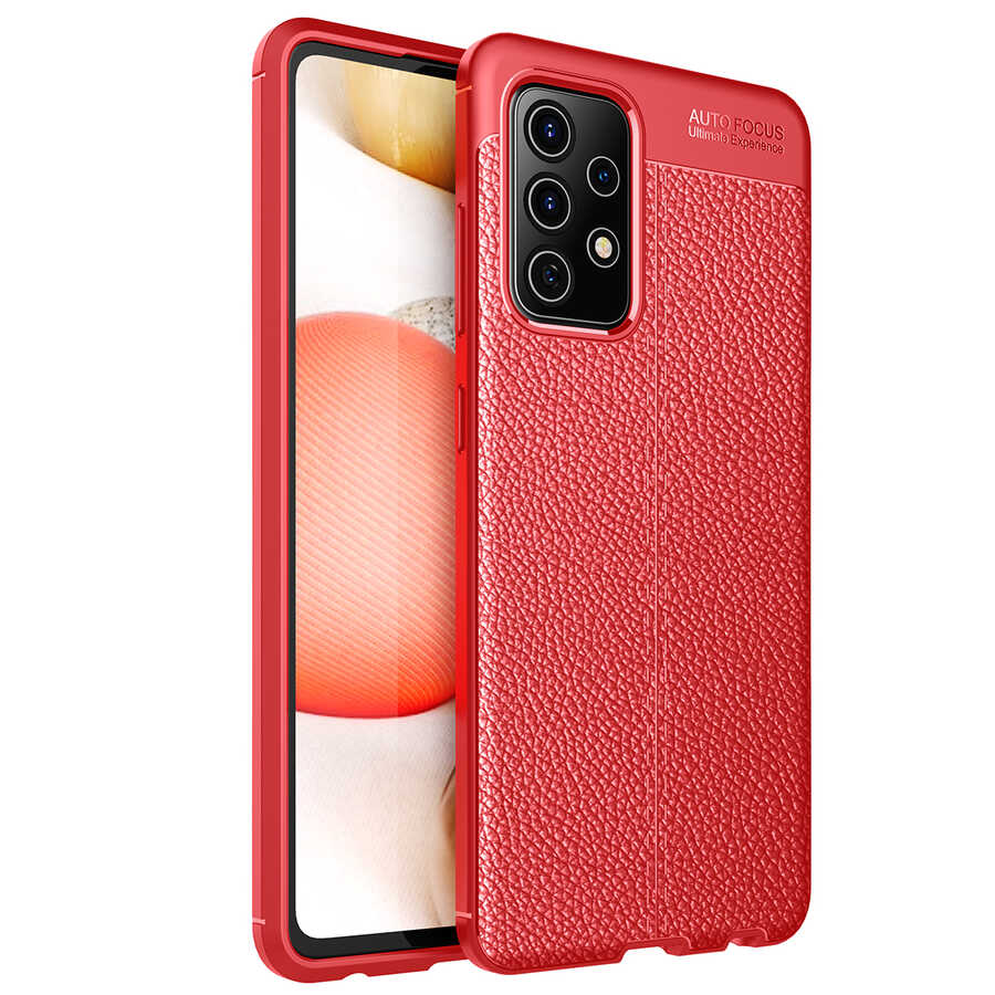 Galaxy A52 Kılıf NXXA Niss Silikon Kapak-Kırmızı