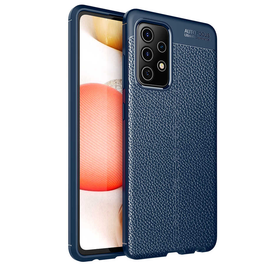 Galaxy A72 Kılıf NXXA Niss Silikon Kapak-Lacivert