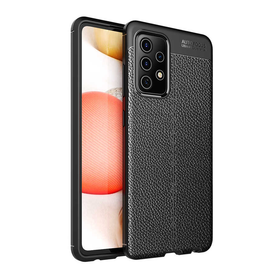 Galaxy A72 Kılıf NXXA Niss Silikon Kapak-Siyah