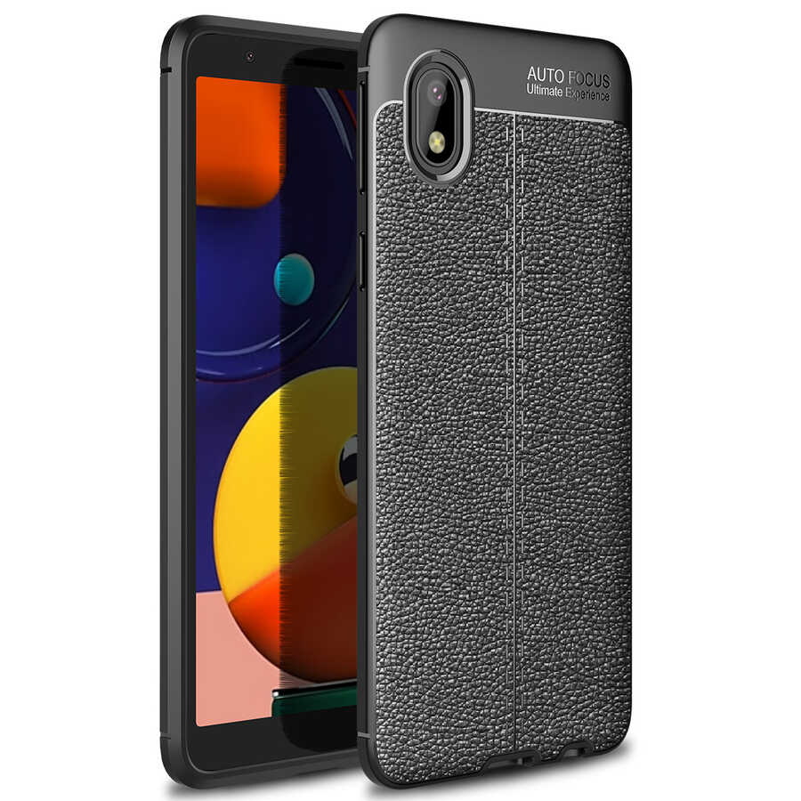 Galaxy A01 Core Kılıf NXXA Niss Silikon Kapak-Siyah