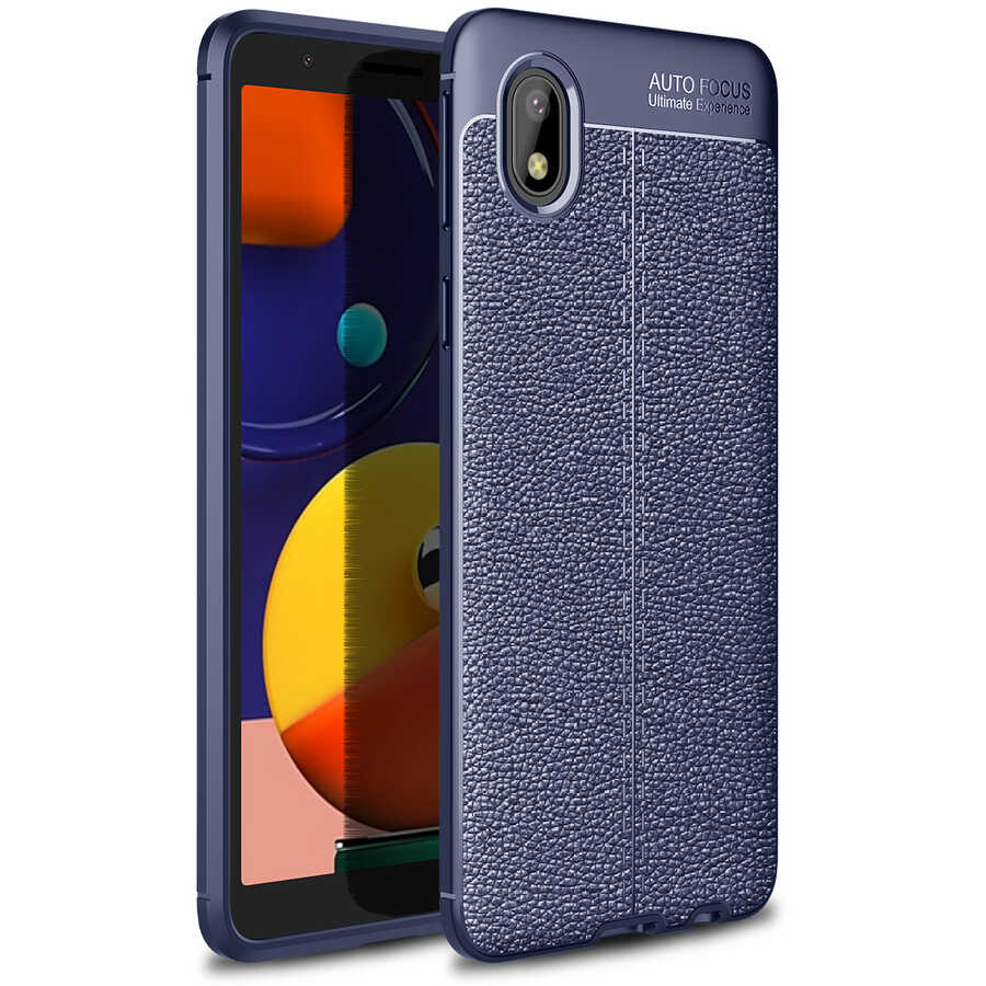Galaxy A01 Core Kılıf NXXA Niss Silikon Kapak-Lacivert