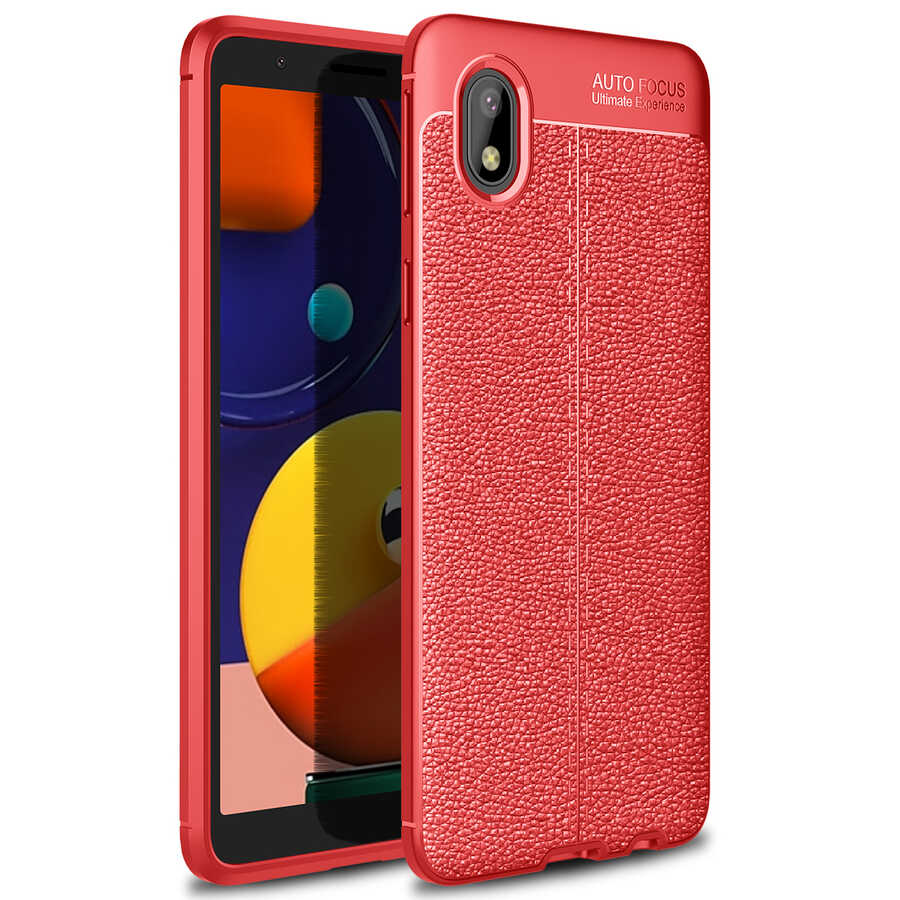 Galaxy A01 Core Kılıf NXXA Niss Silikon Kapak-Kırmızı