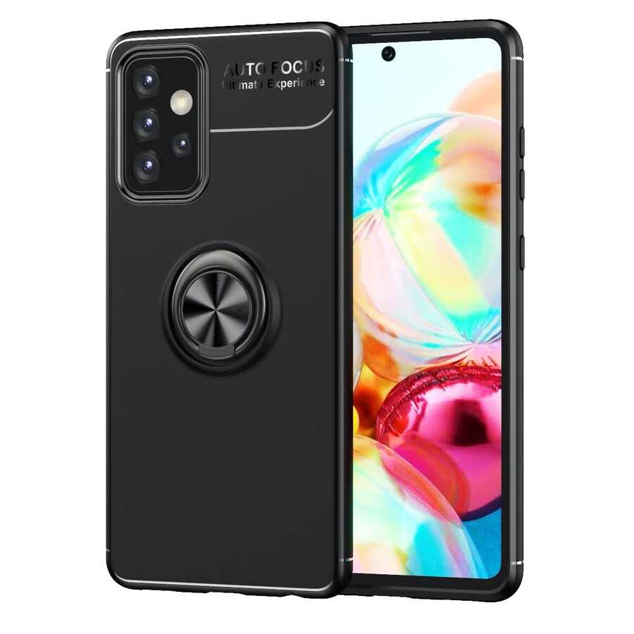 Galaxy A72 Kılıf NXXA Ravel Silikon Kapak-Siyah