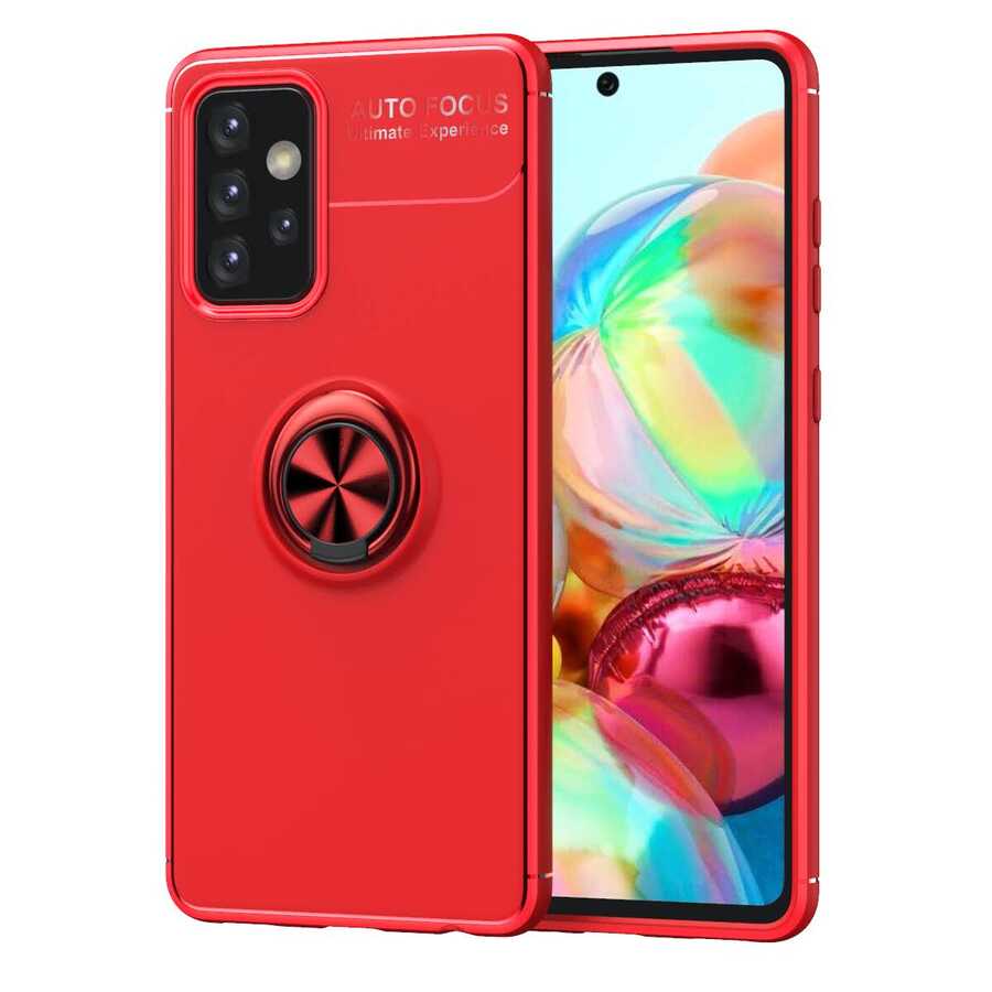 Galaxy A72 Kılıf NXXA Ravel Silikon Kapak-Kırmızı