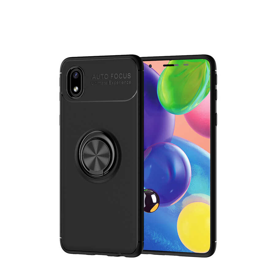 Galaxy A01 Core Kılıf NXXA Ravel Silikon Kapak-Siyah