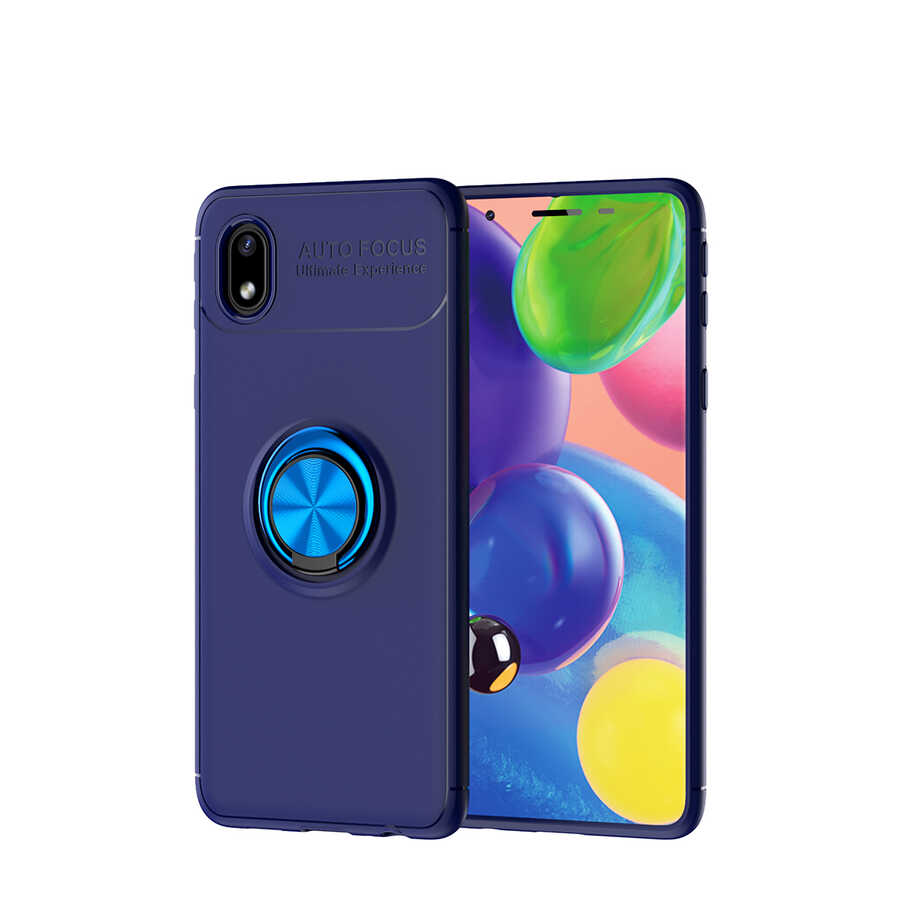 Galaxy A01 Core Kılıf NXXA Ravel Silikon Kapak-Mavi