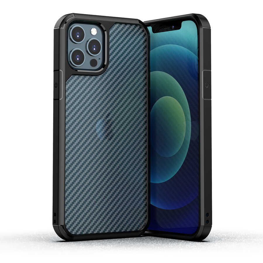 iPhone 12 Pro Max Uyumlu NXXA İnoks Kapak-Siyah
