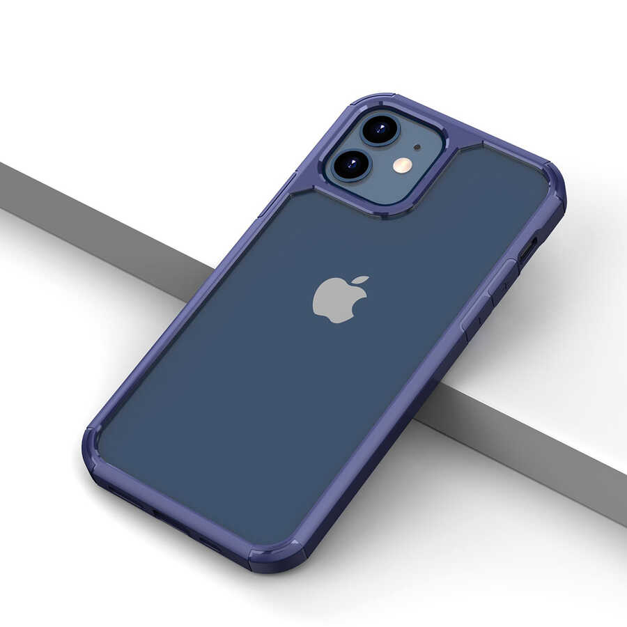 iPhone 12 Uyumlu NXXA Roll Kapak-Mavi