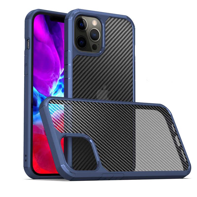 iPhone 12 Pro Max Uyumlu NXXA İnoks Kapak-Mavi