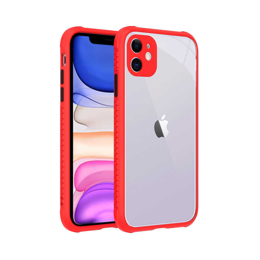 iPhone 11 Kılıf ​​NXXA Kaff Kapak-Kırmızı