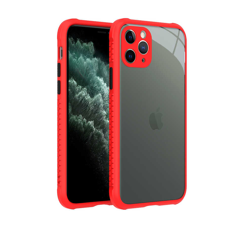 iPhone 11 Pro Uyumlu NXXA Kaff Kapak-Kırmızı