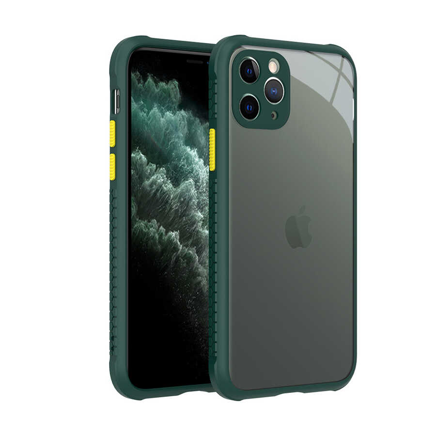 iPhone 11 Pro Kılıf NXXA Kaff Kapak-Koyu Yeşil