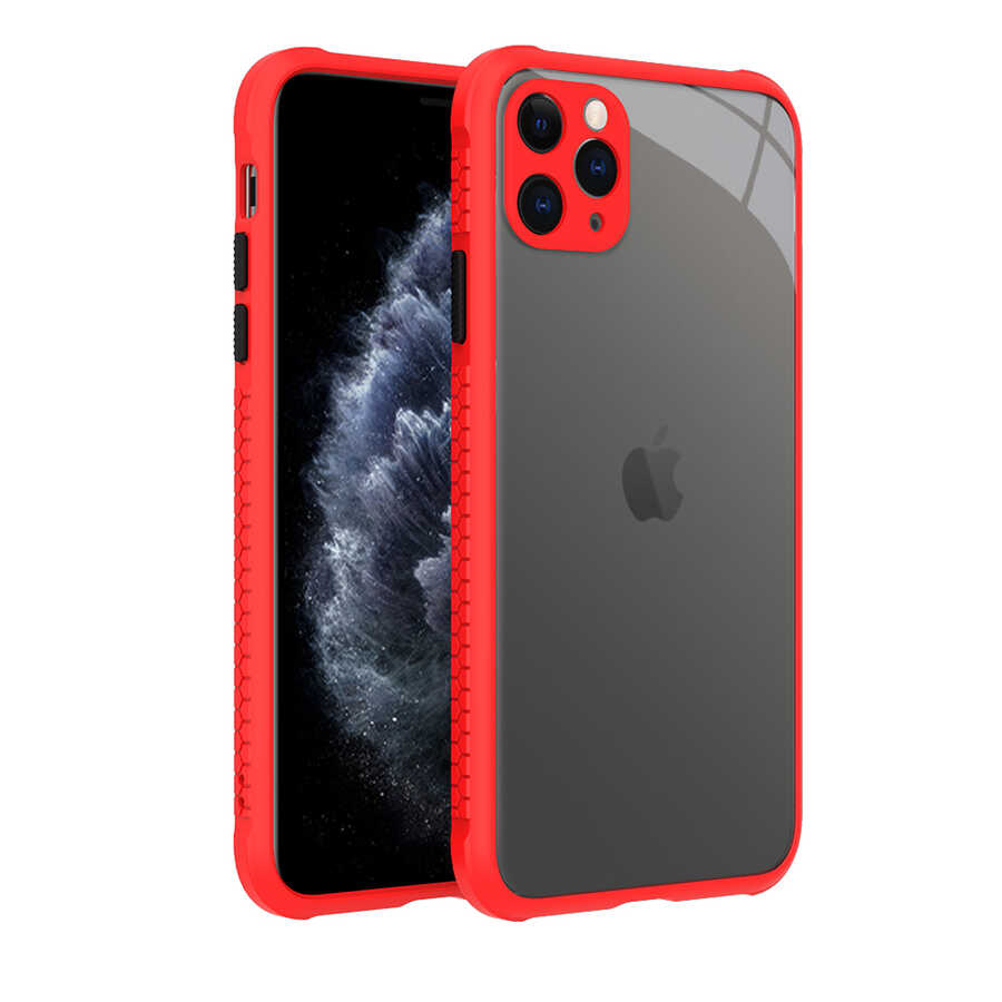 iPhone 11 Pro Max Kılıf NXXA Kaff Kapak-Kırmızı