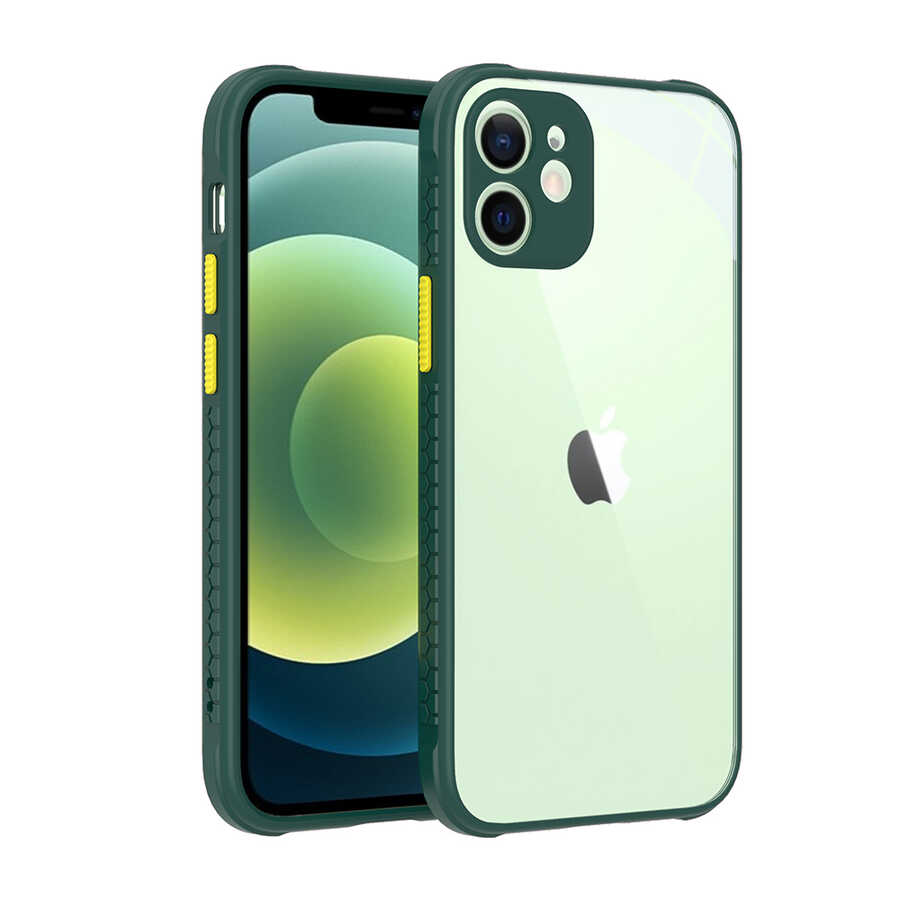 iPhone 12 Uyumlu NXXA Kaff Kapak-Koyu Yeşil