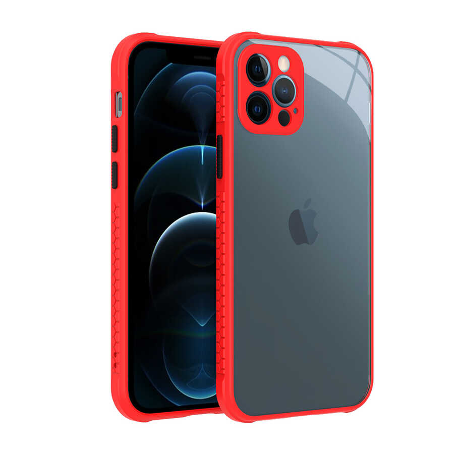 iPhone 12 Pro Uyumlu NXXA Kaff Kapak-Kırmızı