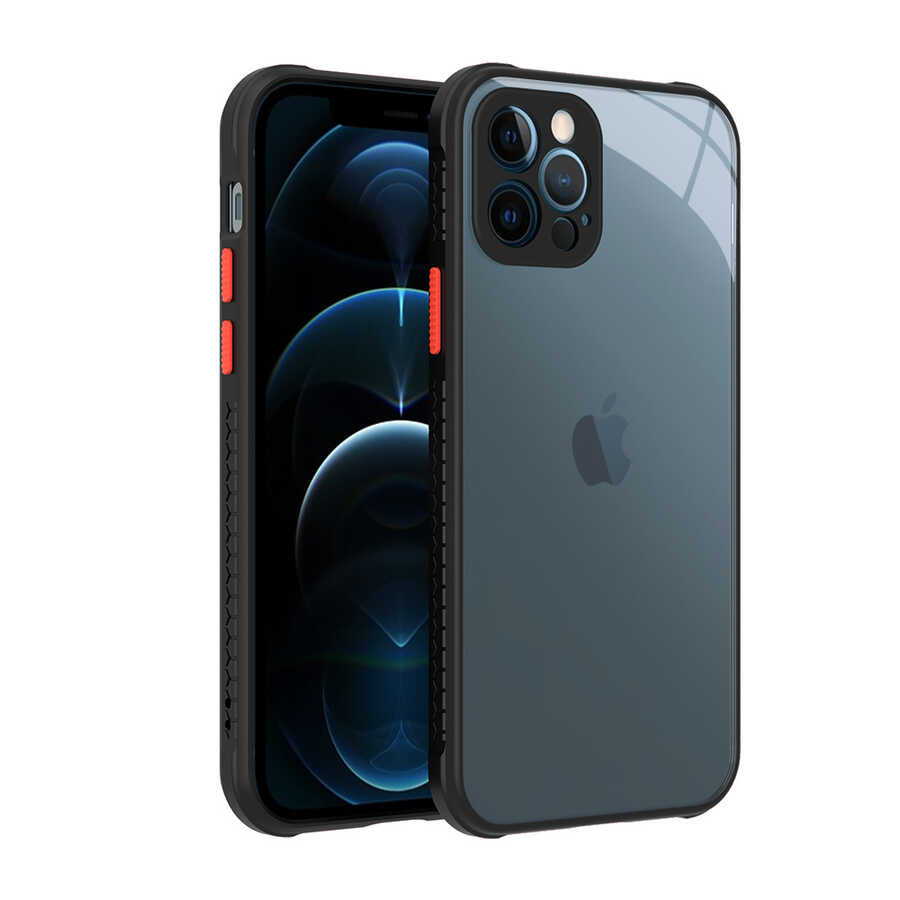 iPhone 12 Pro Uyumlu NXXA Kaff Kapak-Siyah