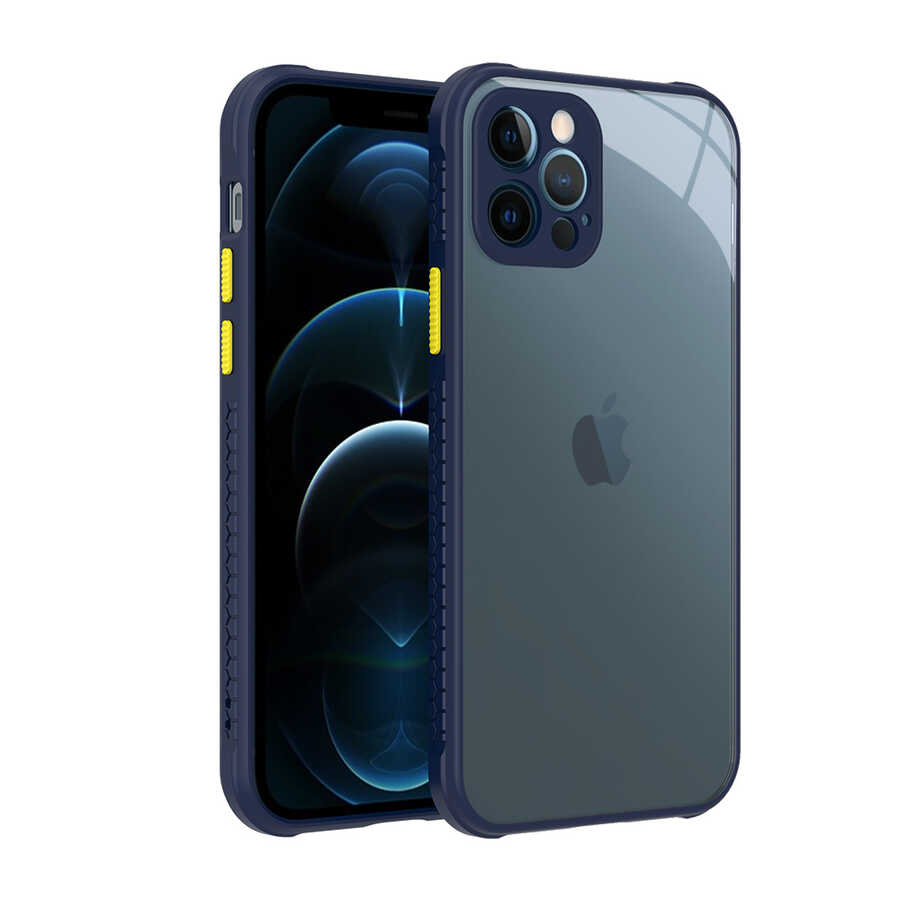 iPhone 12 Pro Kılıf NXXA Kaff Kapak-Lacivert