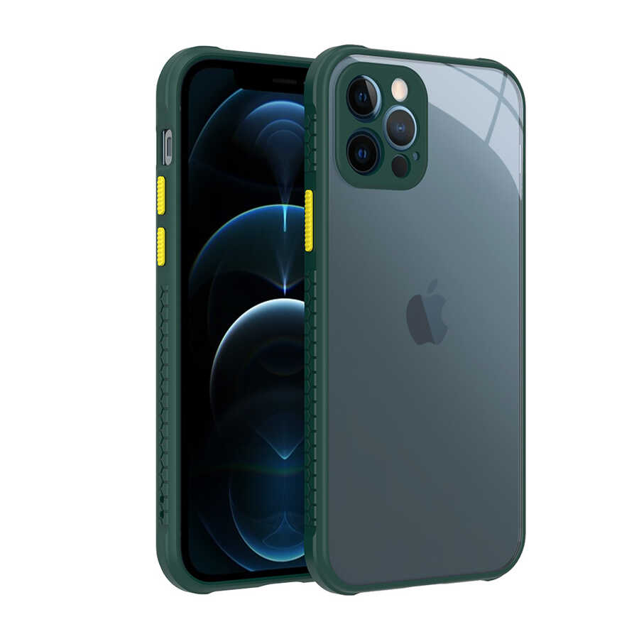 iPhone 12 Pro Kılıf ​​NXXA Kaff Kapak-Koyu Yeşil