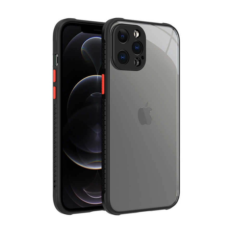 iPhone 12 Pro Max Kılıf NXXA Kaff Kapak-Siyah
