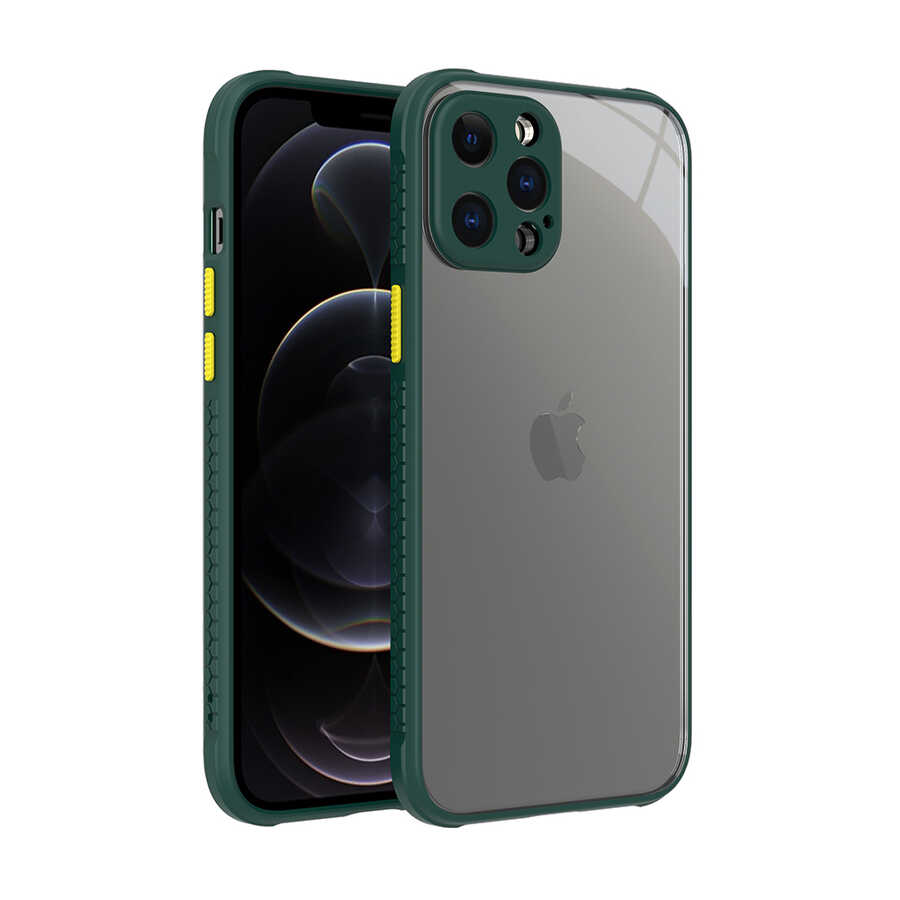 iPhone 12 Pro Max Kılıf ​​NXXA Kaff Kapak-Koyu Yeşil