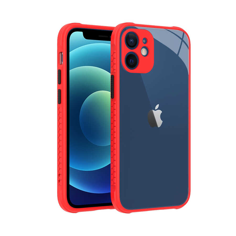 iPhone 12 Mini Kılıf NXXA Kaff Kapak-Kırmızı