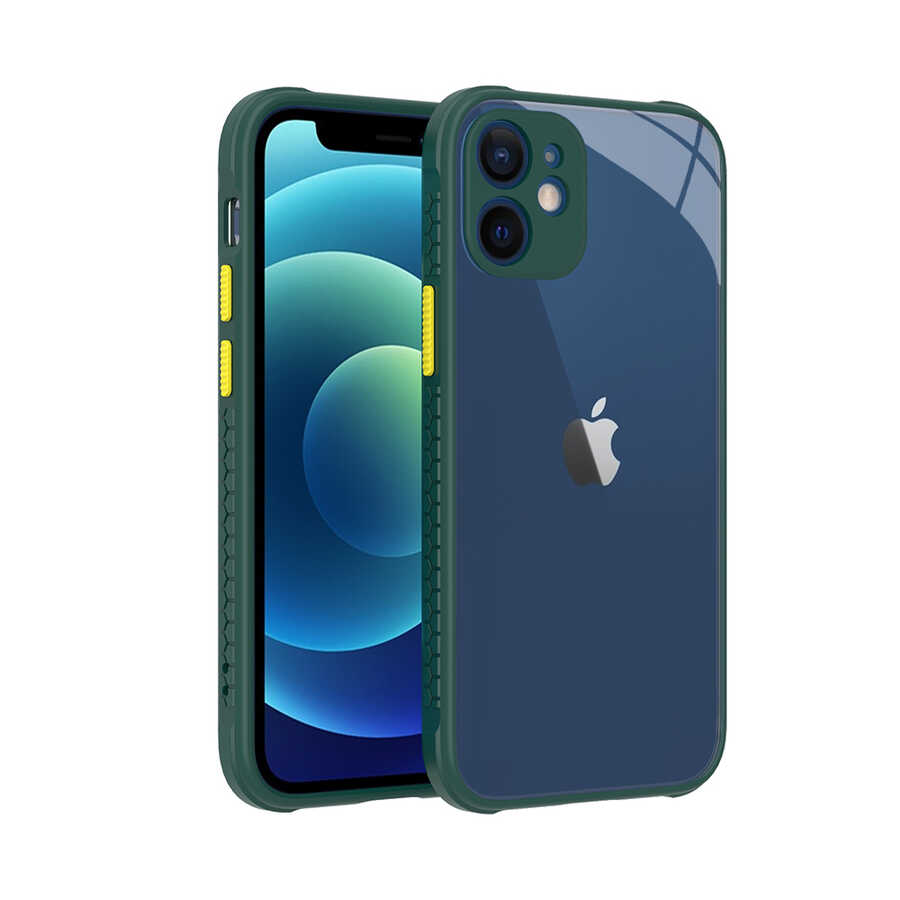 iPhone 12 Mini Uyumlu NXXA Kaff Kapak-Koyu Yeşil