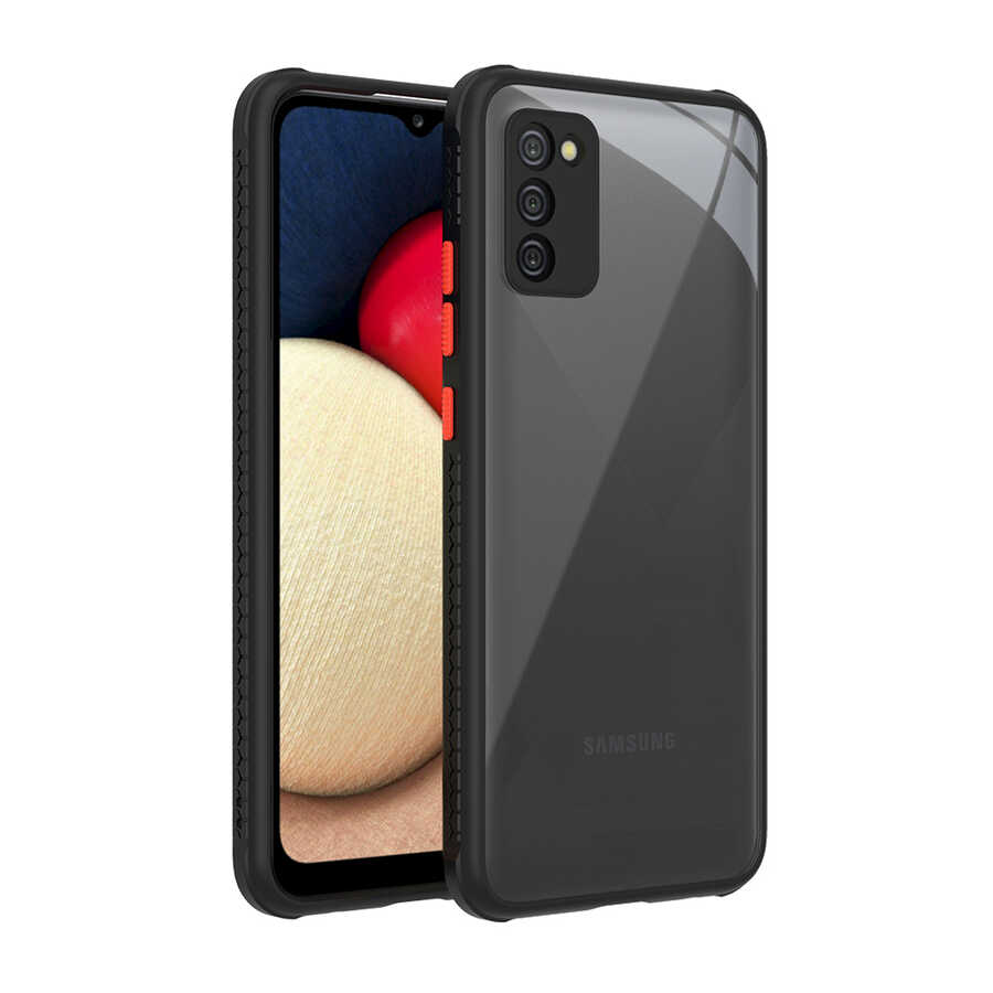 Galaxy A02S Kılıf NXXA Kaff Kapak-Siyah