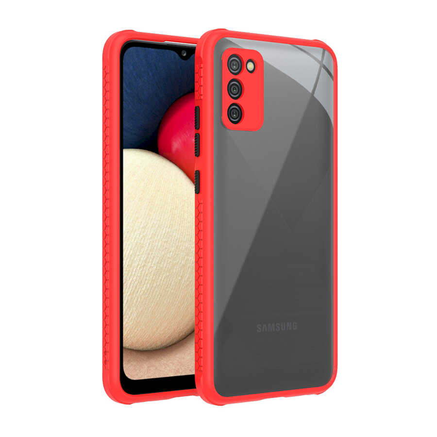 Galaxy A02S Kılıf NXXA Kaff Kapak-Kırmızı