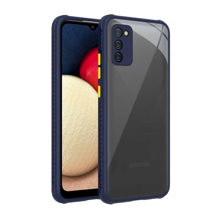 Galaxy A02S Kılıf ​​NXXA Kaff Kapak-Lacivert