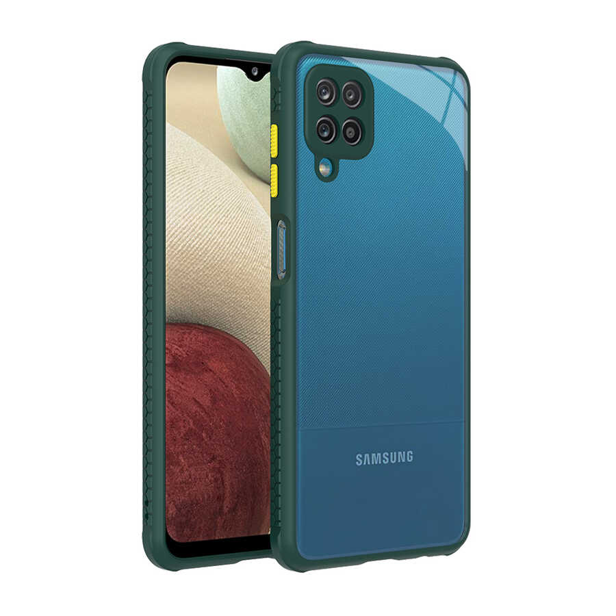 Galaxy A12 Kılıf NXXA Kaff Kapak-Koyu Yeşil