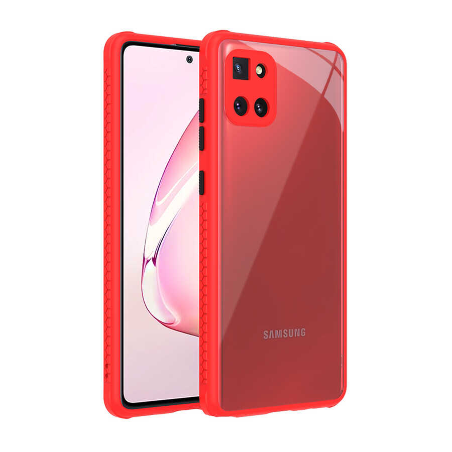Galaxy A81 (Note 10 Lite) Kılıf ​​NXXA Kaff Kapak-Kırmızı
