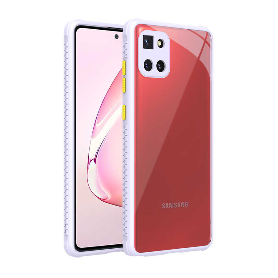 Galaxy A81 (Note 10 Lite) Kılıf NXXA Kaff Kapak-Mor