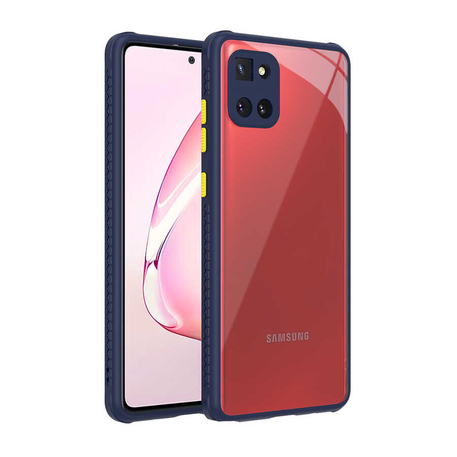 Galaxy A81 (Note 10 Lite) Kılıf NXXA Kaff Kapak-Lacivert