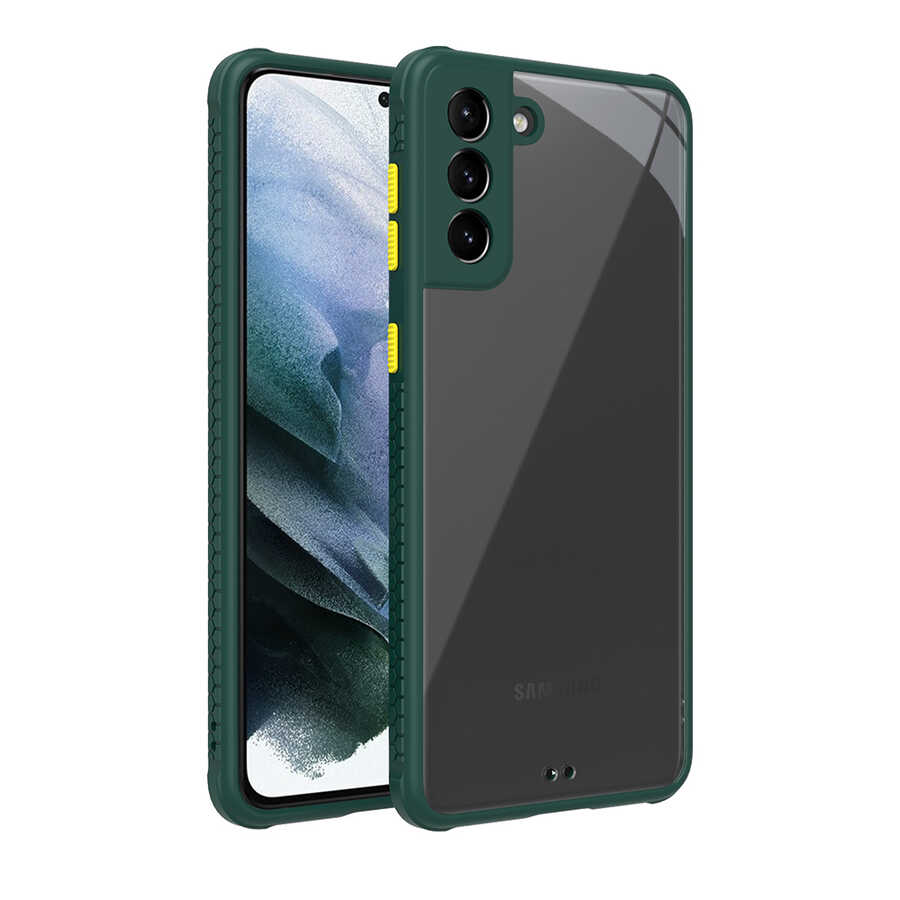Galaxy S21 Plus Kılıf NXXA Kaff Kapak-Koyu Yeşil