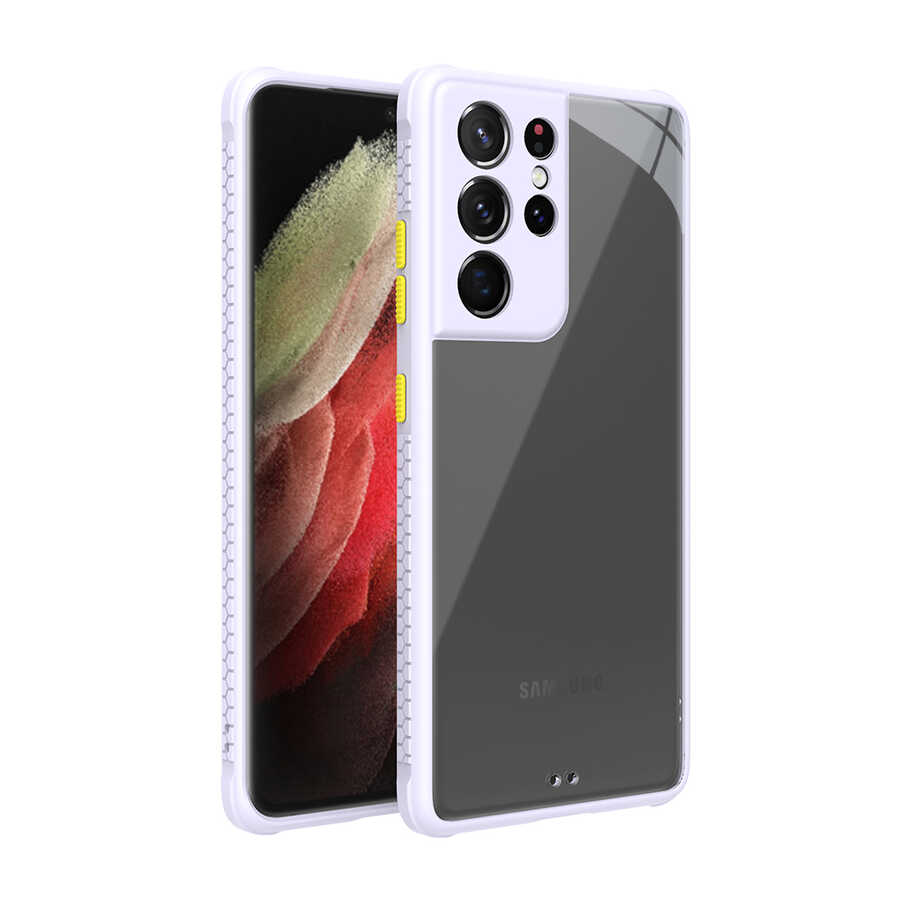 Galaxy S21 Ultra Kılıf NXXA Kaff Kapak-Mor