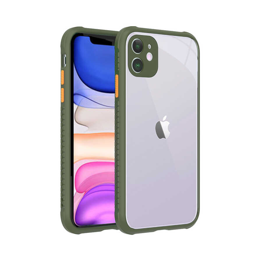 iPhone 11 Uyumlu NXXA Kaff Kapak-Açık Yeşil