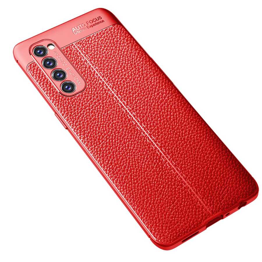 Oppo Reno 4 Pro Kılıf NXXA Niss Silikon Kapak-Kırmızı