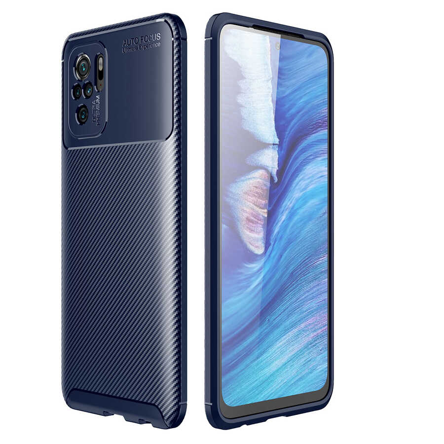 Xiaomi Redmi Note 10 Kılıf NXXA Negro Silikon Kapak-Lacivert