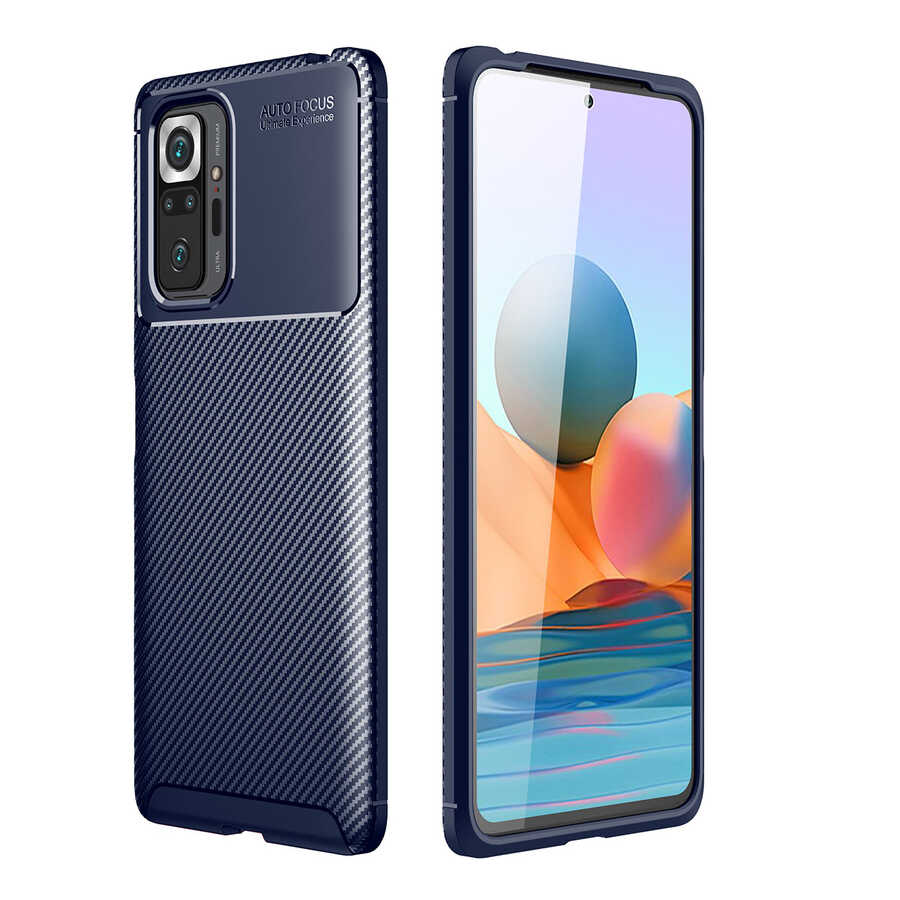 Xiaomi Redmi Note 10 Pro Kılıf NXXA Negro Silikon Kapak-Lacivert